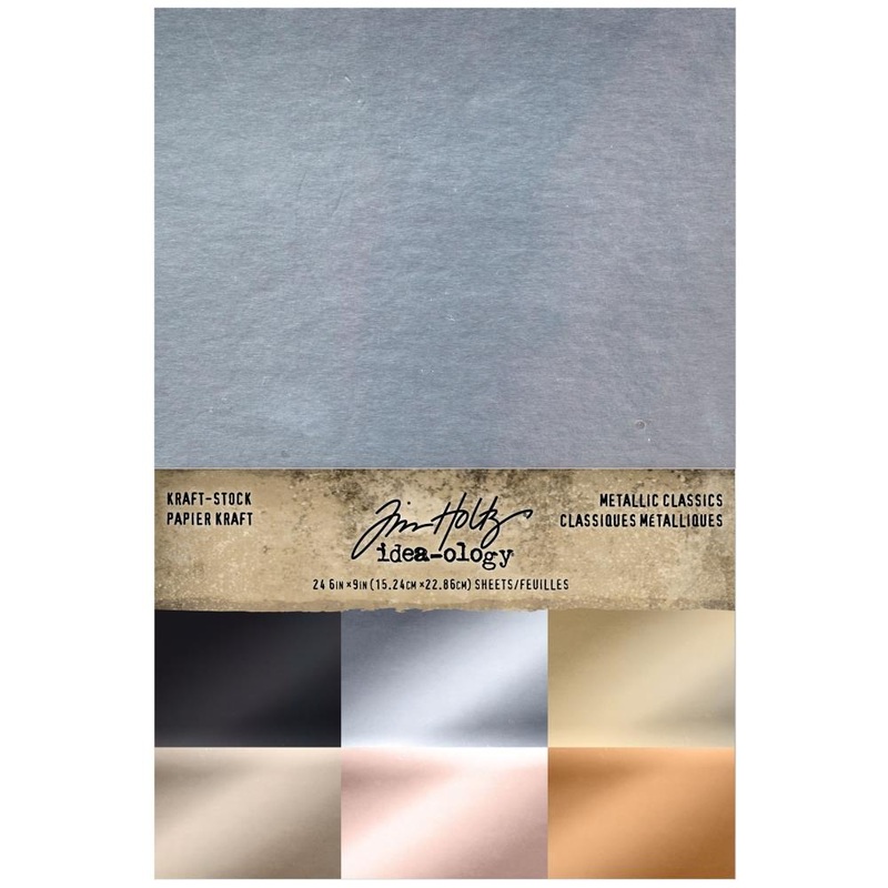 Idea-Ology Kraft-Stock Stack Cardstock Pad 6X9 24/Pkg Metallic Classics