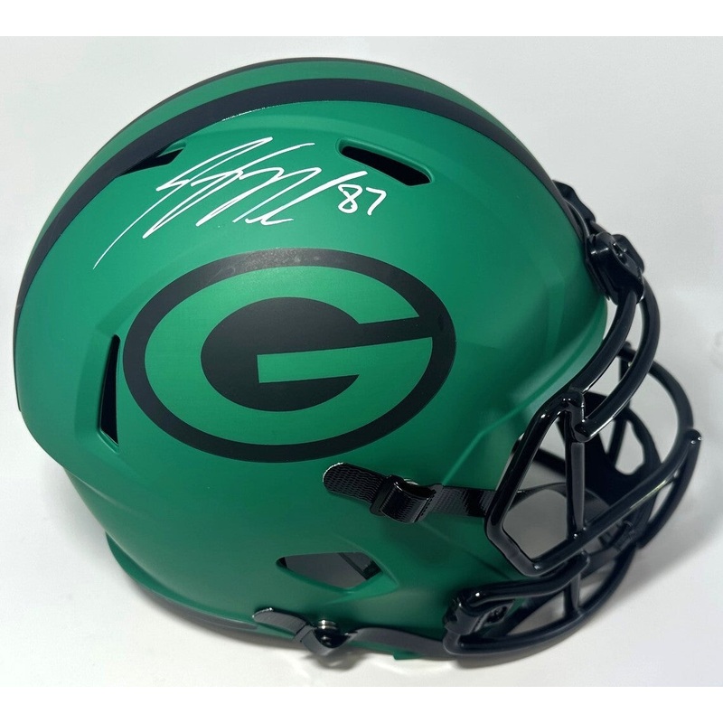 Packers JORDY NELSON Signed Full Size Riddell Replica RAVE Speed Helmet AUTO BAS