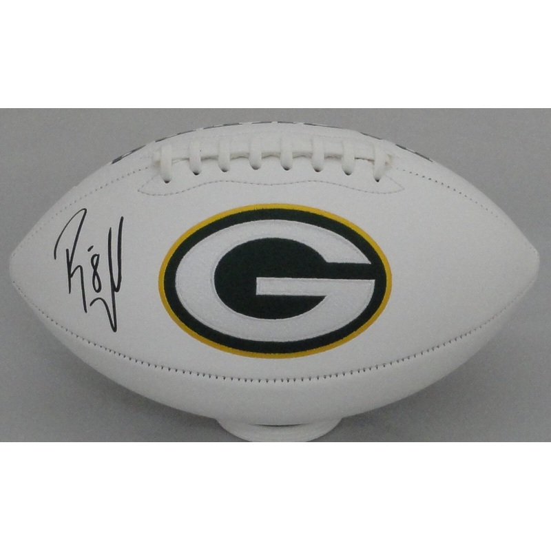 Packers RYAN LONGWELL Signed Wilson White Panel Logo Football AUTO – JSA