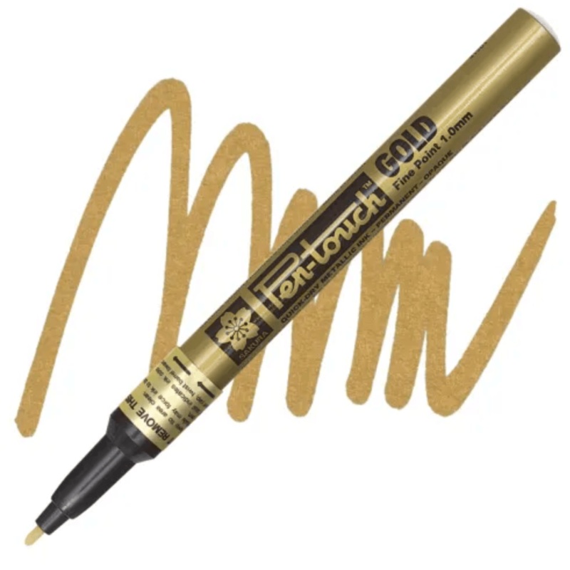 Pen-Touch Paint Marker – Gold 1.0 mm Fine Tip