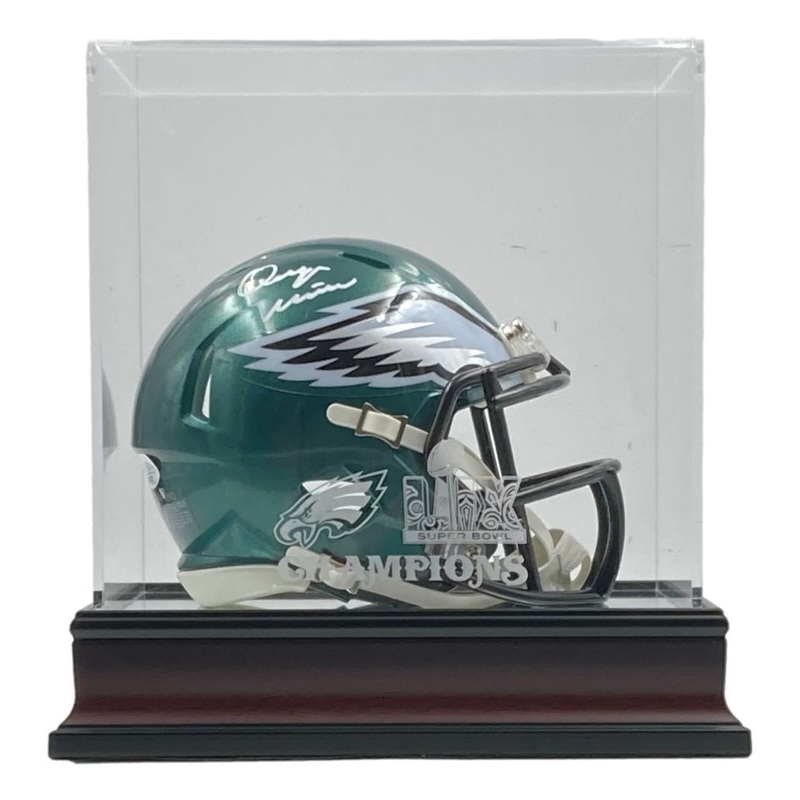 Quinyon Mitchell Signed Eagles Mini Speed Helmet JSA w/ Super Bowl 59 LIX Case