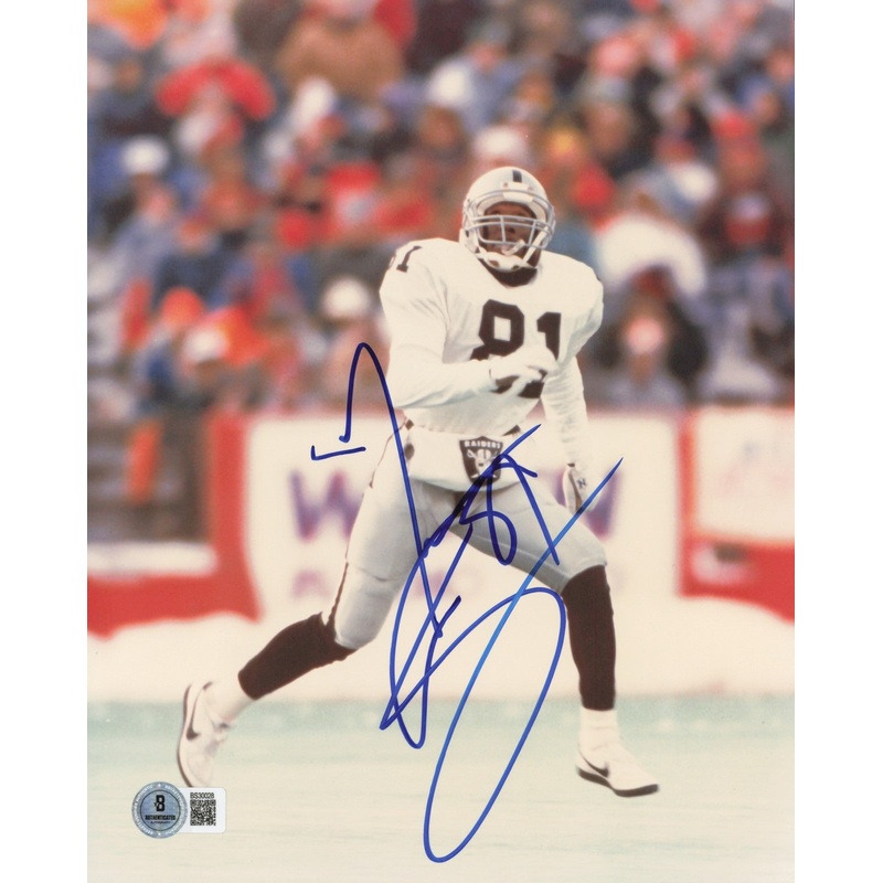 Tim Brown Autographed 8×10 Photo Los Angeles Raiders Beckett BAS QR #BS30028