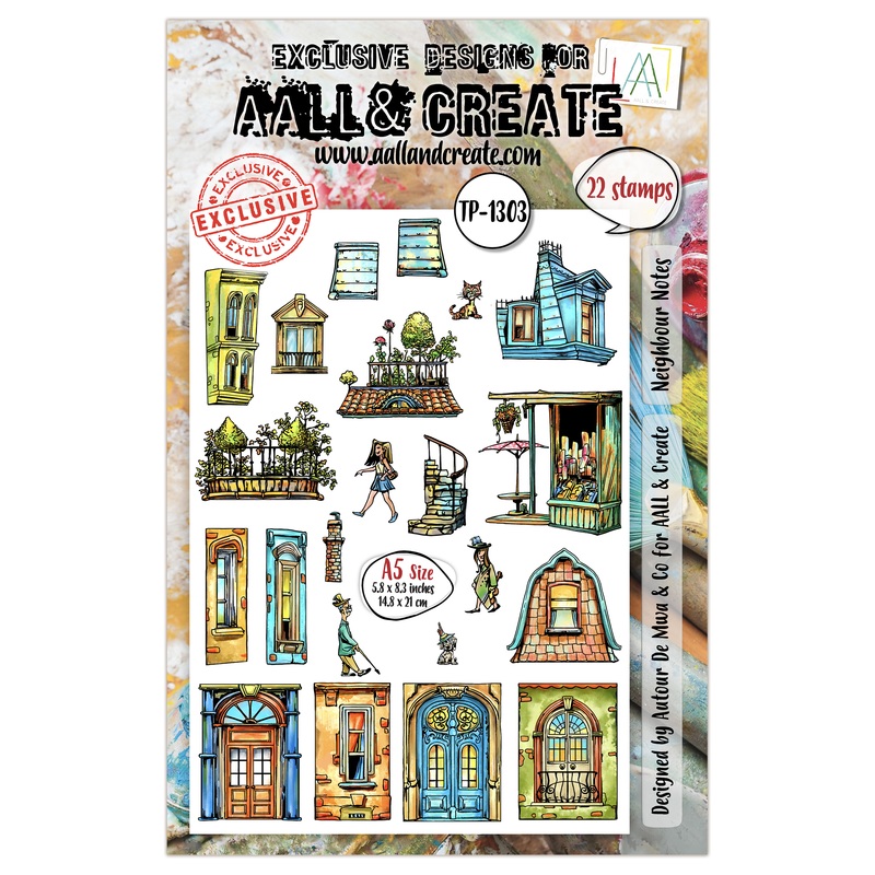 #TP-1303 – A5 Stamp Set – Neighbour Notes