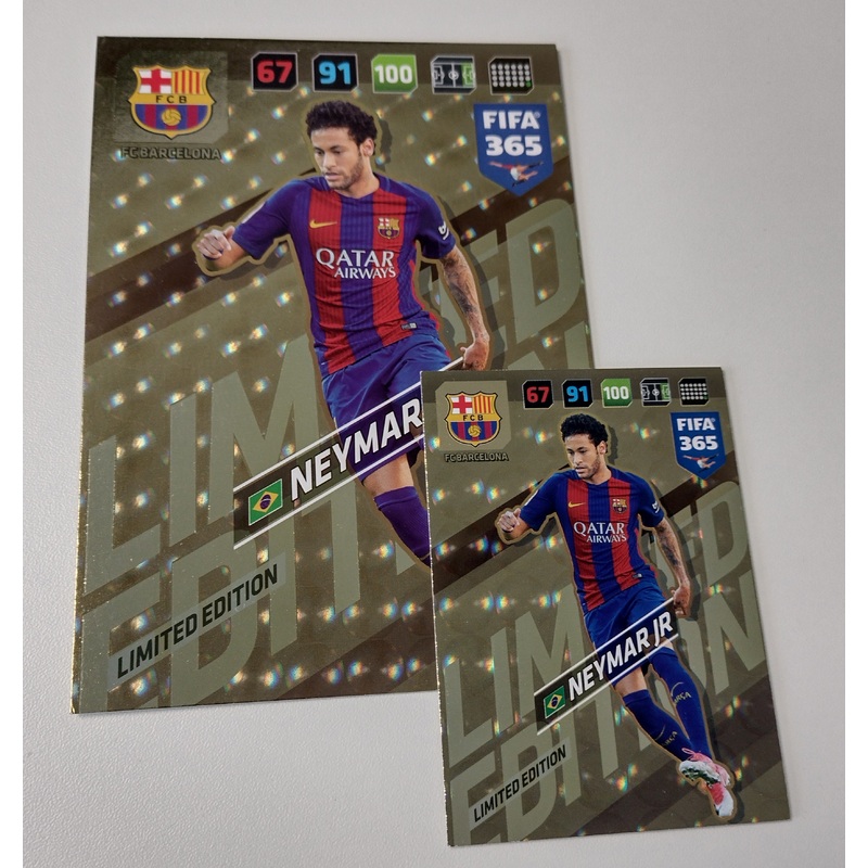 2017-18 Panini Adrenalyn FIFA 365  Neymar Jr. Limited Edition Trading Card Set (XL+XXL)
