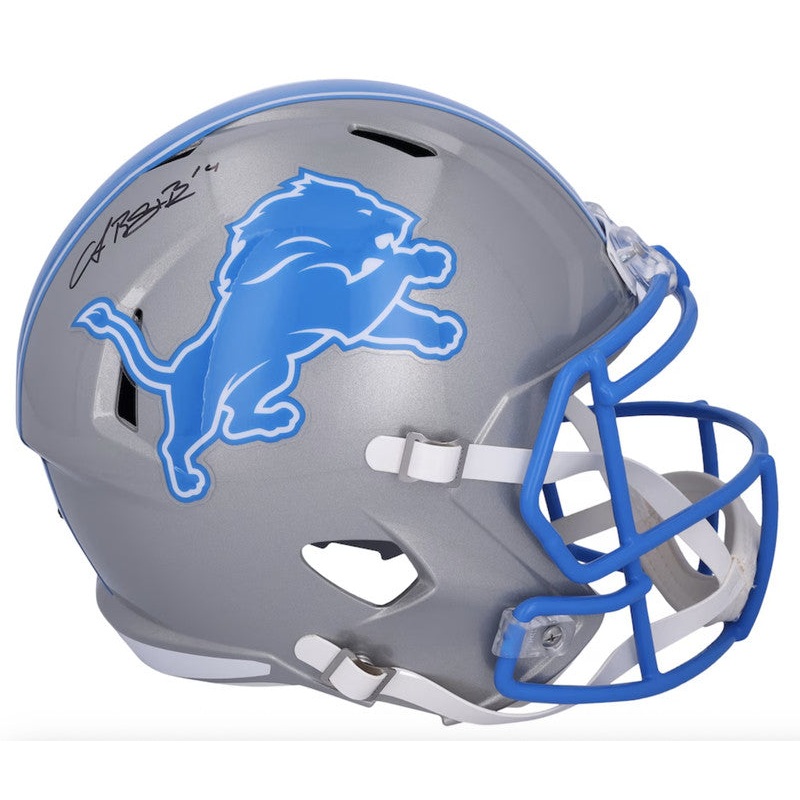 Amon-Ra St. Brown Autographed Detroit Lions 2024 Full Size Speed Helmet Fanatics