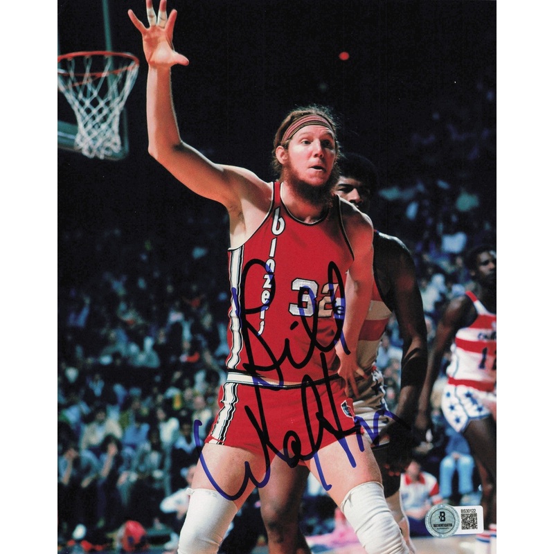 Bill Walton Autographed 8×10 Photo Portland Trail Blazers Beckett QR #BS30122