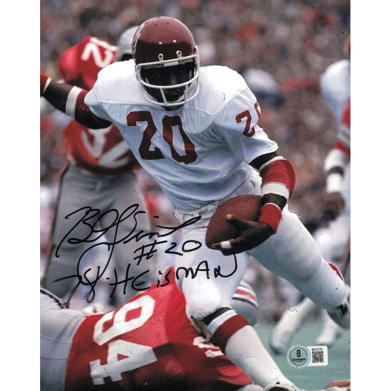Billy Sims Autographed 8×10 Photo Oklahoma 78 Heisman Beckett QR #BS12779