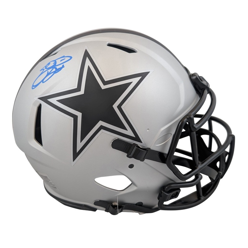 Cowboys Emmitt Smith Signed Rave Full Size Speed Proline Helmet BAS Witnessed