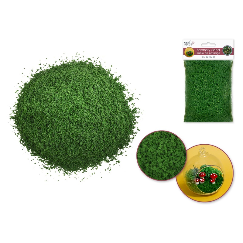 Multicraft – Craft Decor: 20g Scenery Sand Fairy Garden Green