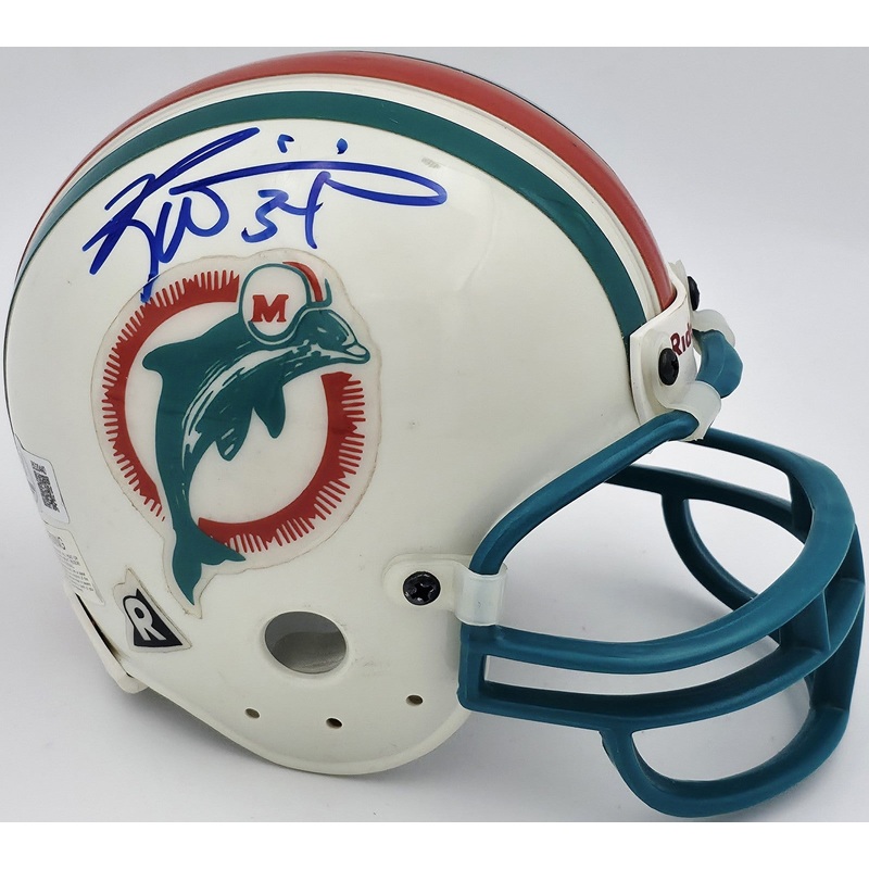 Ricky Williams Autographed Miami Dolphins White Mini Helmet Beckett QR #BS30440