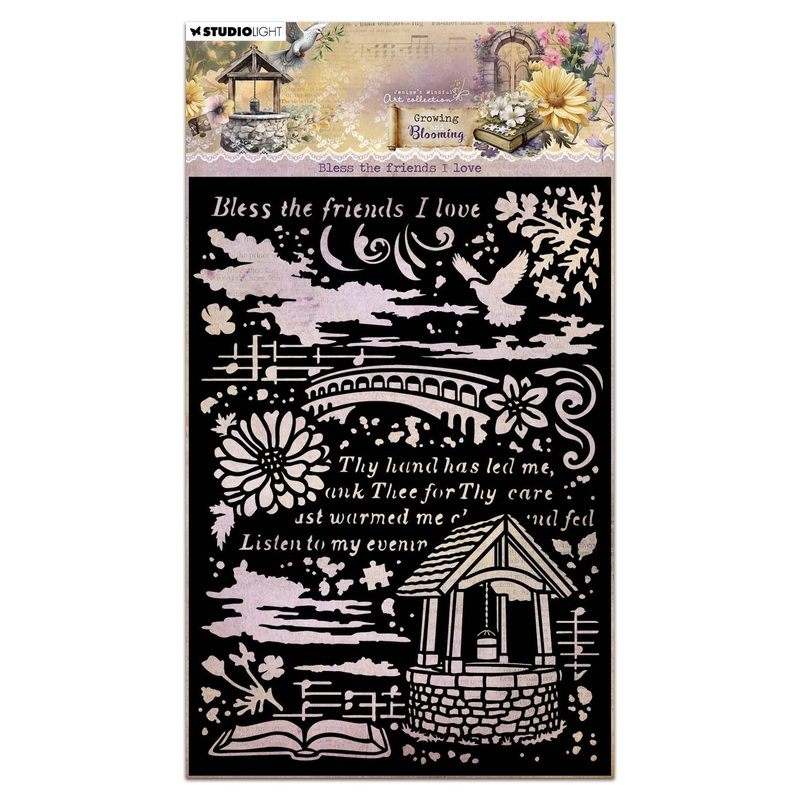 Studio Light Jenine’s Mindful Art – Growing & Blooming – Mask – Bless the Friends I Love