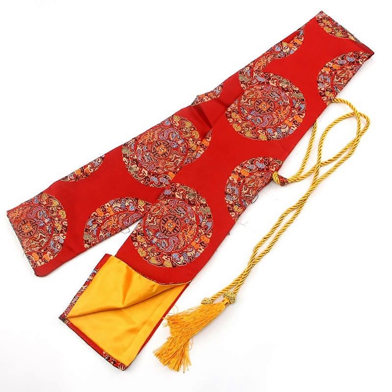 Sword Storage Bag Bamboo Sword Bag Tai Chi Sword Dust Bag, Japanese Katana Samurai Wakizashi Tanto Sword Carry Bag with Golden Tassels