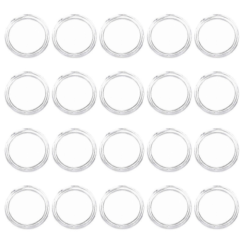 100 Pcs Clear Organizer Box Plastic Coin Case Clear Coin Container Half Dollar Coin Holder Coin Display Case