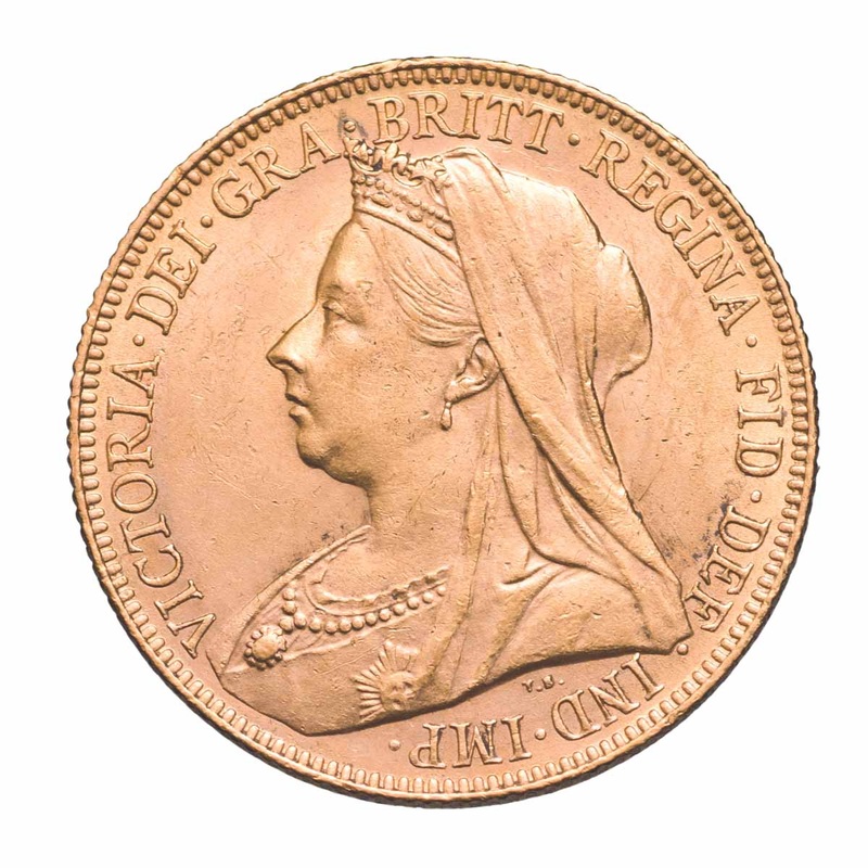 1901 Perth Queen Victoria Veiled Head Gold Sovereign about Uncirculated