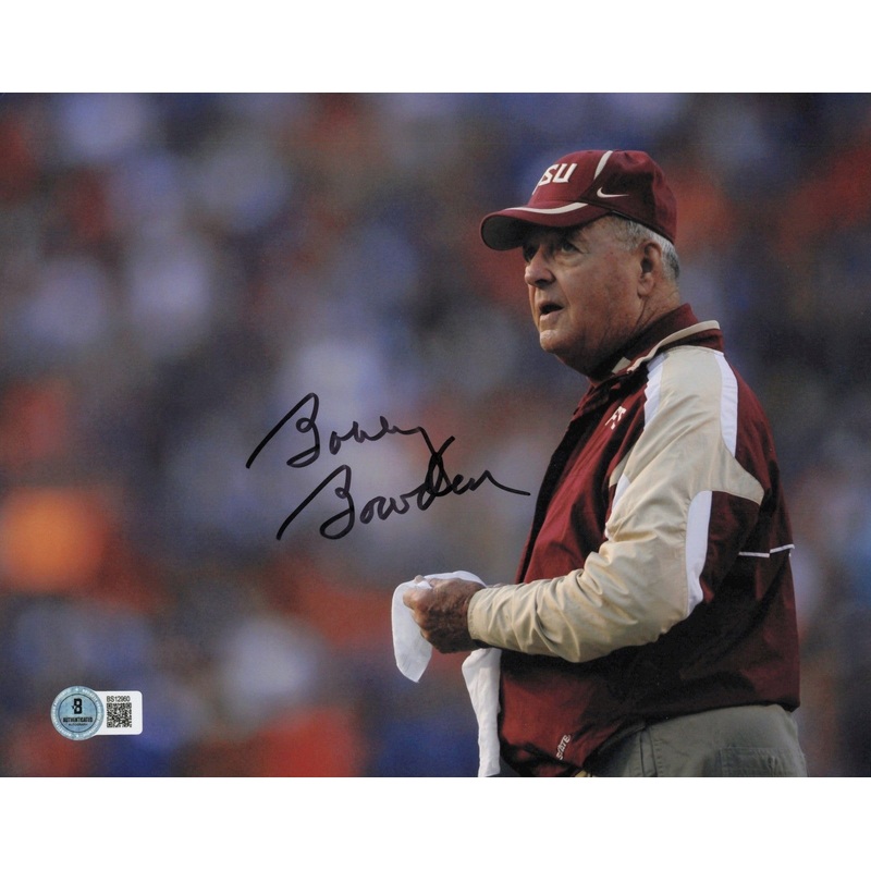 Bobby Bowden Autographed 8×10 Photo Florida State Seminoles Beckett QR #BS12960