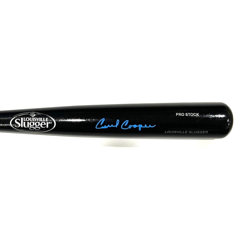 Brewers CECIL COOPER Signed Louisville Slugger Black Bat AUTO – BECKETT
