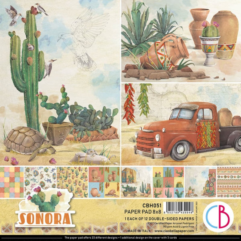 Ciao Bella Sonora Paper Pad 8×8 12/Pkg