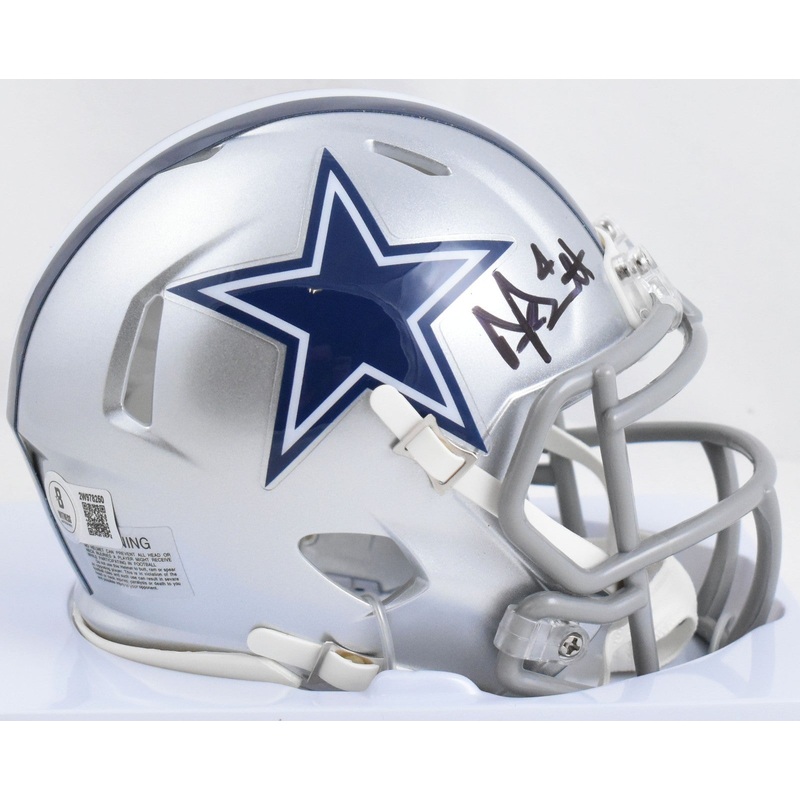 Dak Prescott Autographed Dallas Cowboys Speed Mini Helmet – Beckett W Hologram