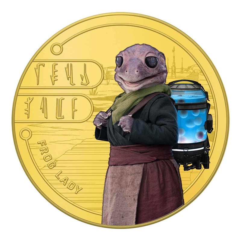 Star Wars The Mandalorian Frog Lady Gold-plated Prooflike Commemorative