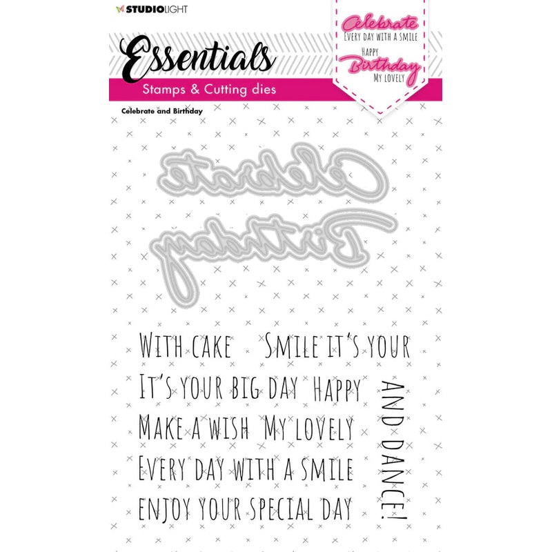 Studio Light Stamps & Cutting Die Celebration And Birthday Essentials 148x191x1mm 13 PC nr.40