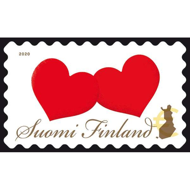 Tv hjrtan -ostmplat|Frimrke|Helark