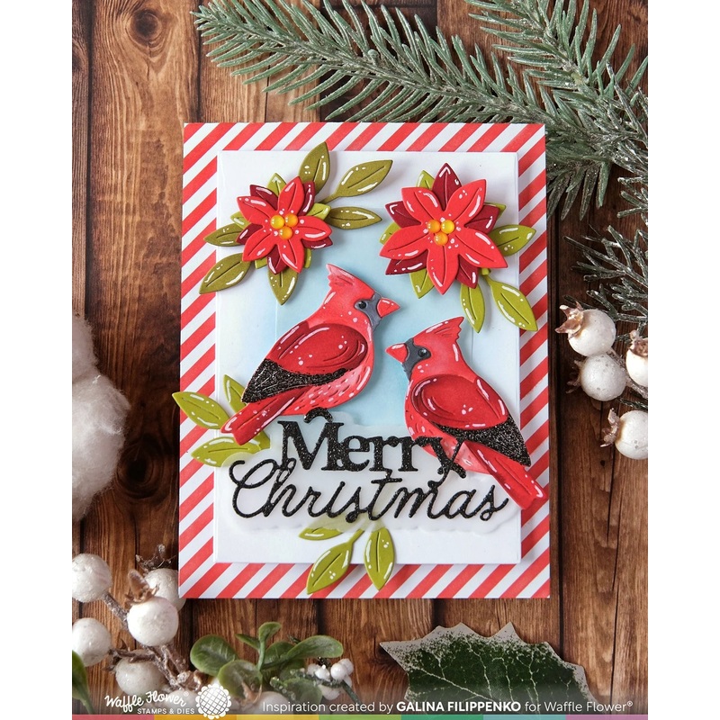 Waffle Flower x Galina Filippenko – Cardinal Duo Die-n-stencil