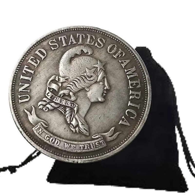 1869 Luxury 50-Cents Liberty Art Coin Pocket Couple Coin Commemorative Morgan Dollar Good Lucky Souvenir Memory Coin+Gift Bag