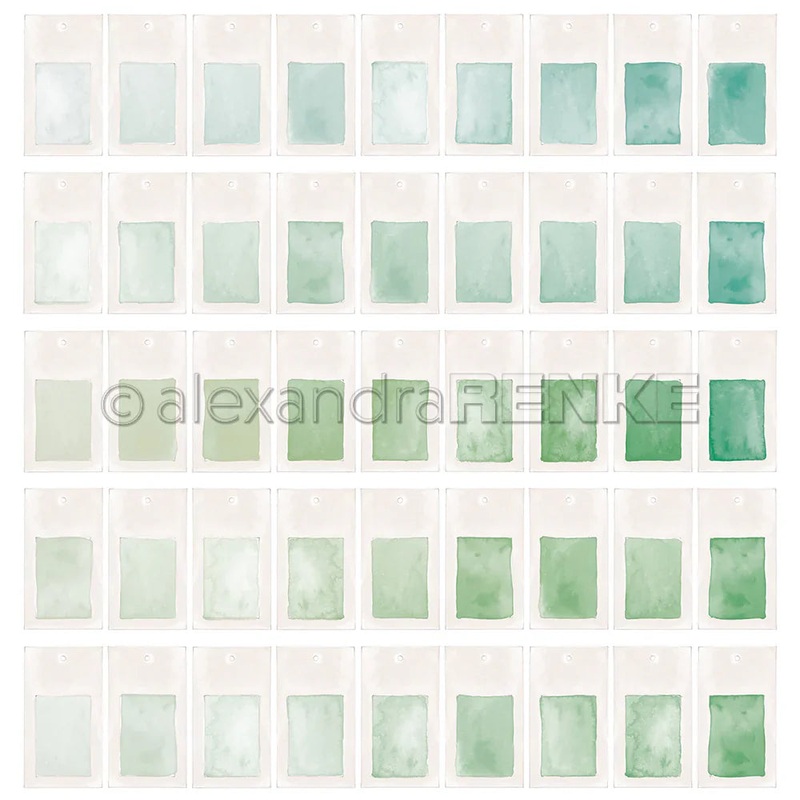 Alexandra Renke 12×12 Design Paper Colour Cards Green Tones 200g – 1 pc