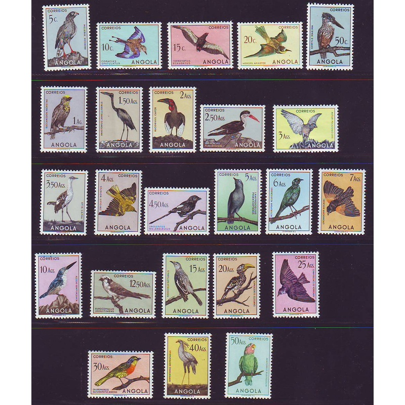 ANGOLA 1951 BIRD SET UM