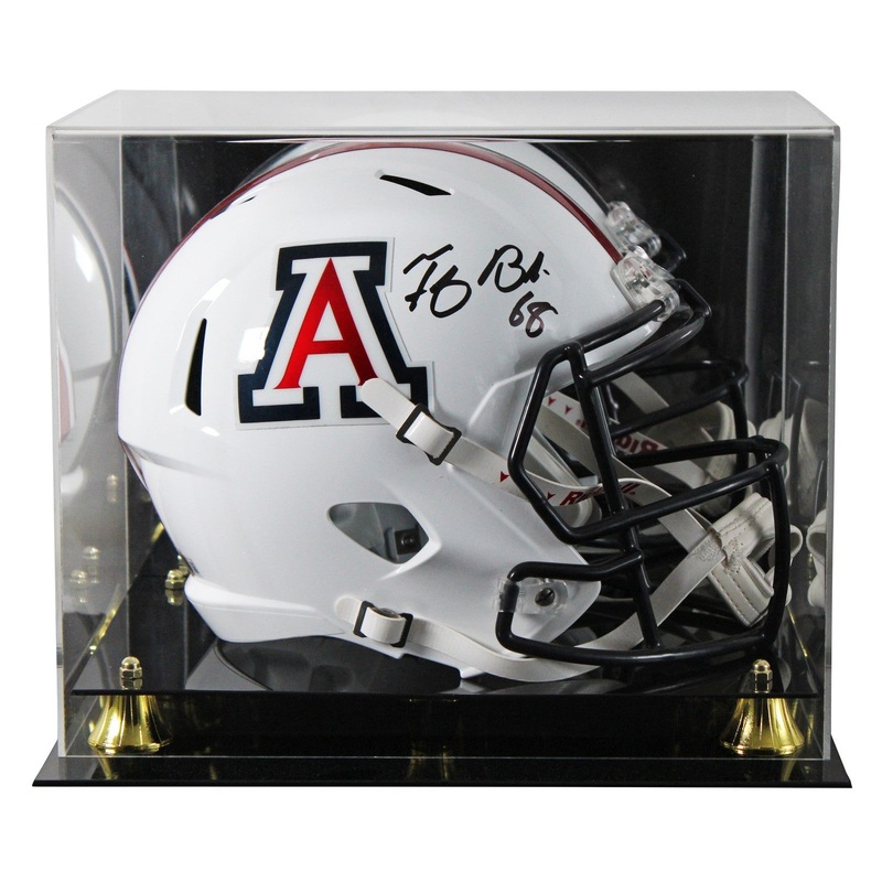 Arizona Tedy Bruschi Signed White Full Size Speed Rep Helmet W/ Case BAS Witness