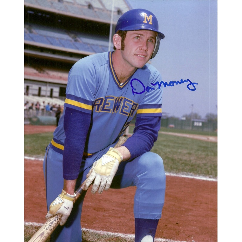 Brewers DON MONEY Signed 8×10 Photo #1 AUTO – 1982 World Series & AL Champ