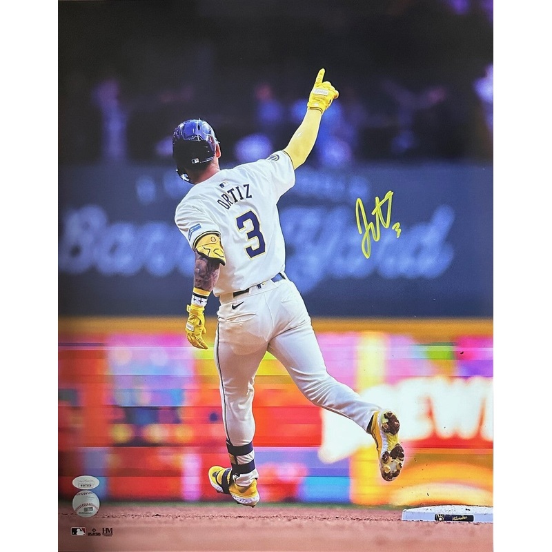 Brewers Infielder JOEY ORTIZ Signed 16×20 Photo #1 AUTO – JSA