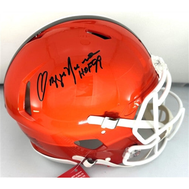 Browns OZZIE NEWSOME Signed Full Size Authentic Speed Helmet w/ HOF ’99 AUTO JSA