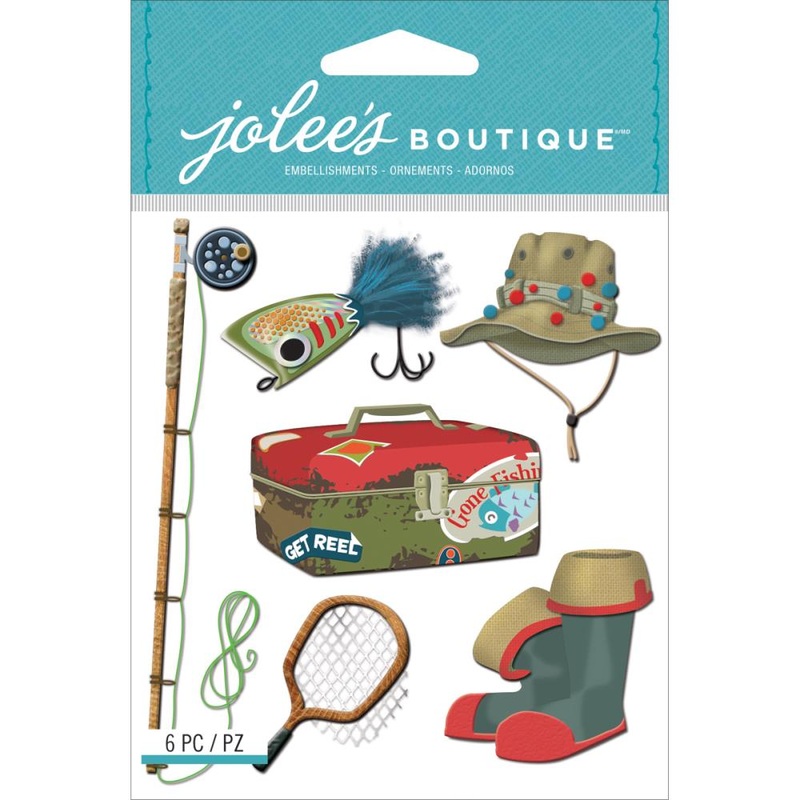 Jolee’s Boutique Dimensional Stickers Fishing