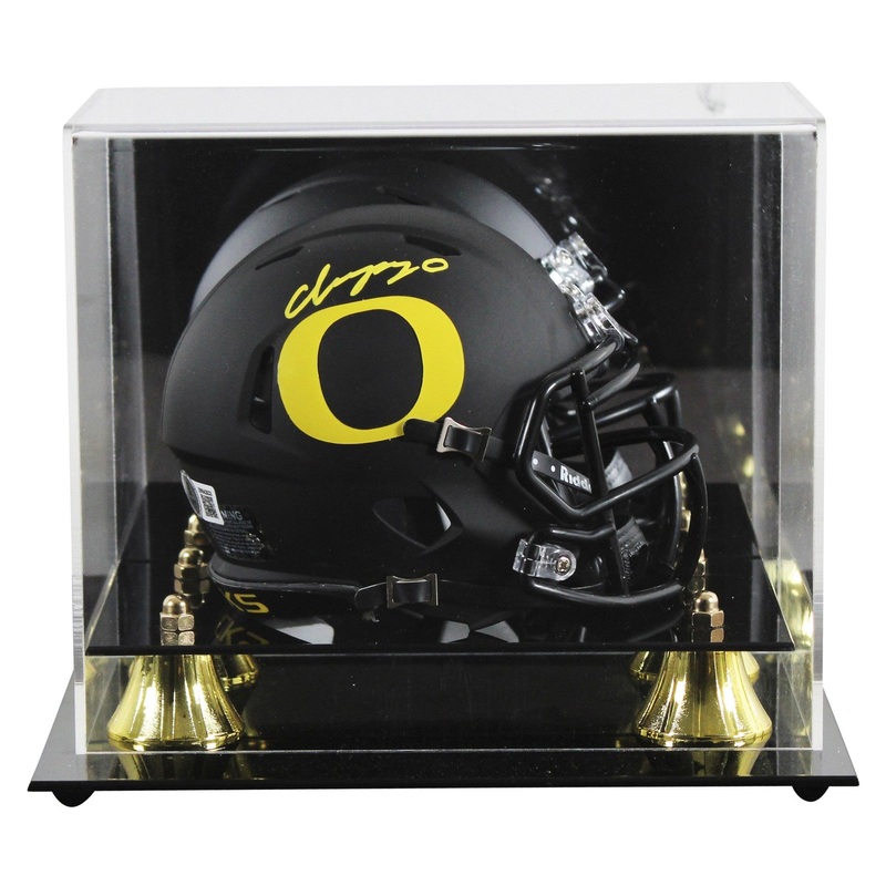 Oregon Christian Gonzalez Signed Black Speed Mini Helmet W/ Case BAS Witnessed
