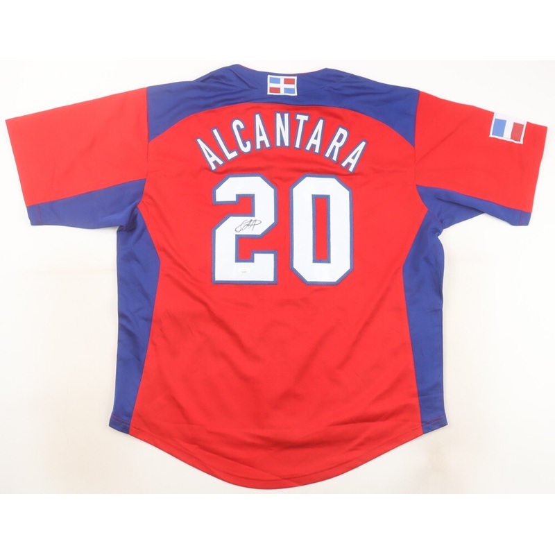Sandy Alcantara Signed Dominican Republic Baseball Classic Jersey (JSA COA)