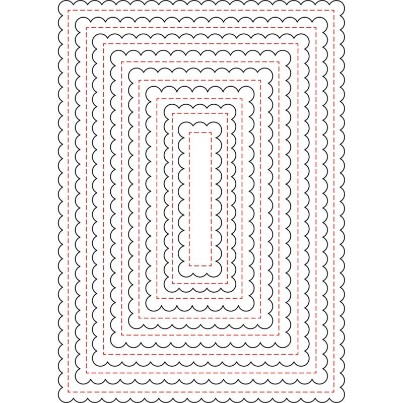 Scallop A7 Card Frames – Honey Cuts