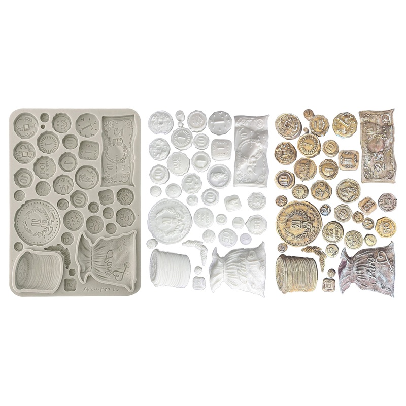 Stamperia Venice City of Art A5 Silicon Mould Old Coins