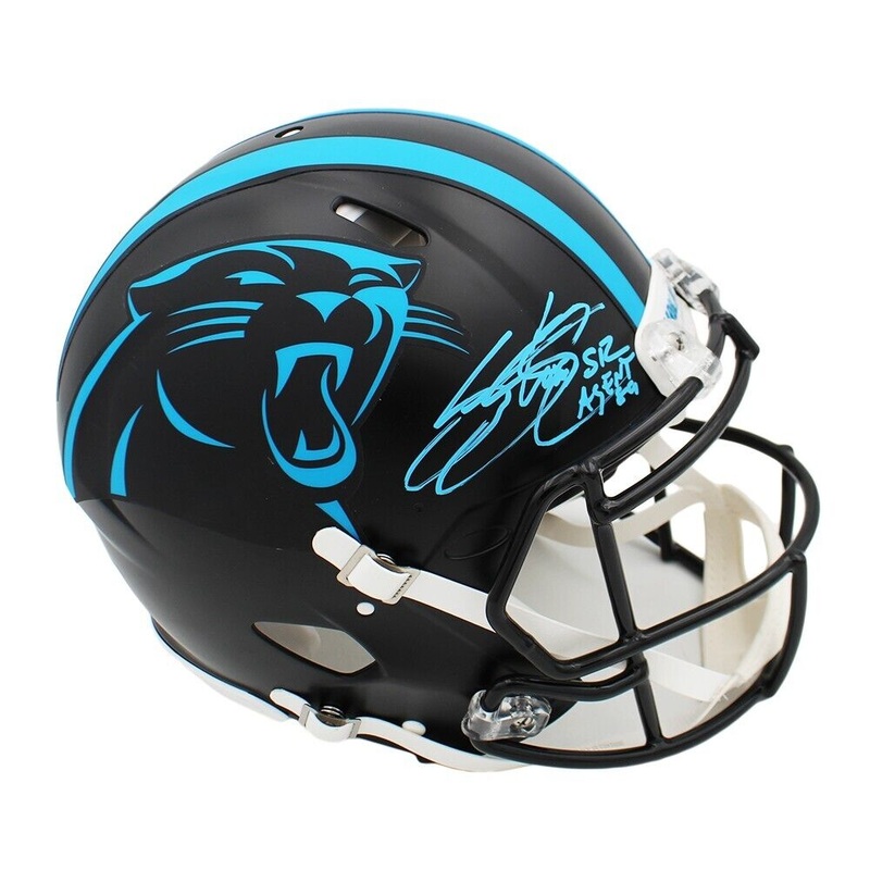 Steve Smith Sr Signed Carolina Panthers Speed Authentic ALT Black NFL Helmet