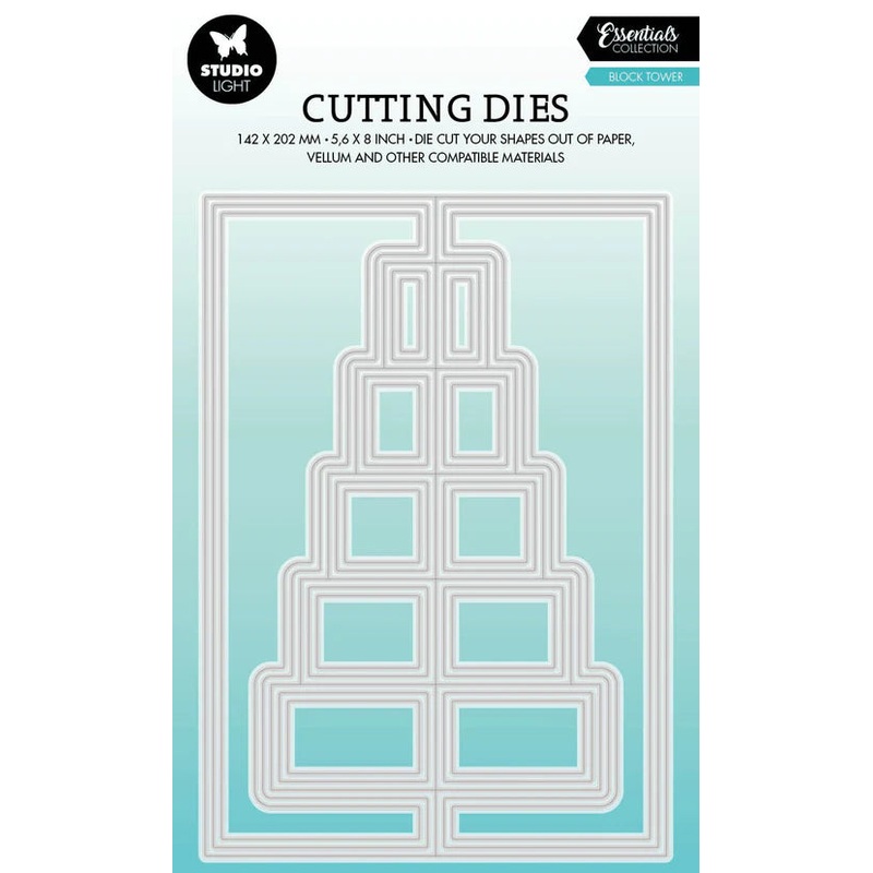 Studio Light Cutting Dies Block Tower Essentials 142x200x1mm 25 PC nr.383