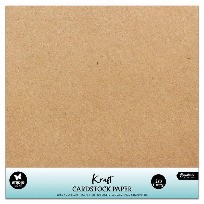Studio Light Essentials Kraft Cardstock 30x30cm – 250 gsm