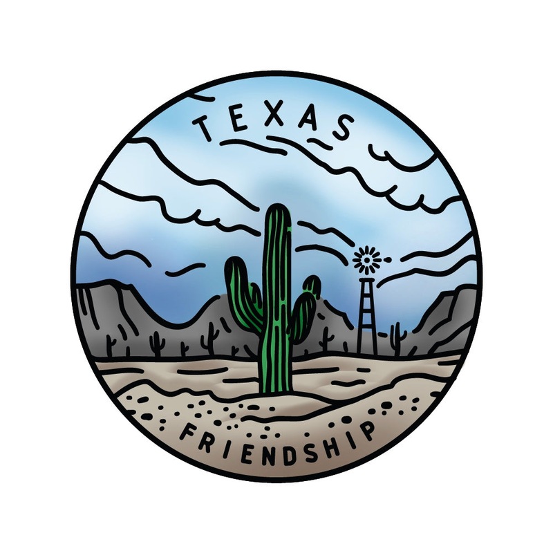 50 States Circles – 2×2 Stamp Set – Texas