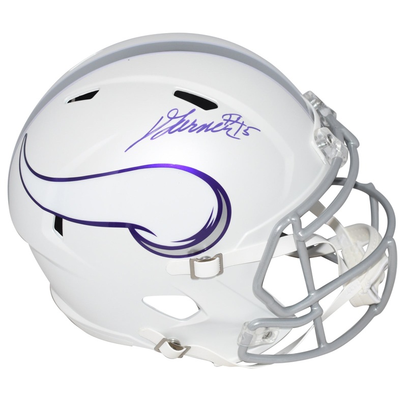 DALLAS TURNER AUTOGRAPHED MINNESOTA VIKINGS WHITE FULL SIZE HELMET BECKETT