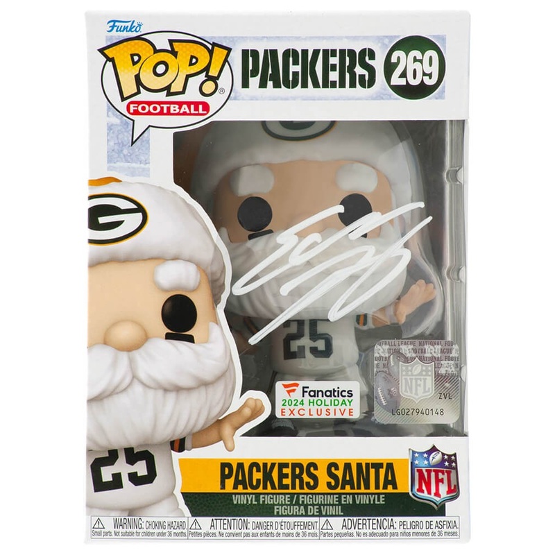 Eddie Lacy Signed Green Bay Packers SANTA Funko Pop Doll #269 – (SCHWARTZ COA)