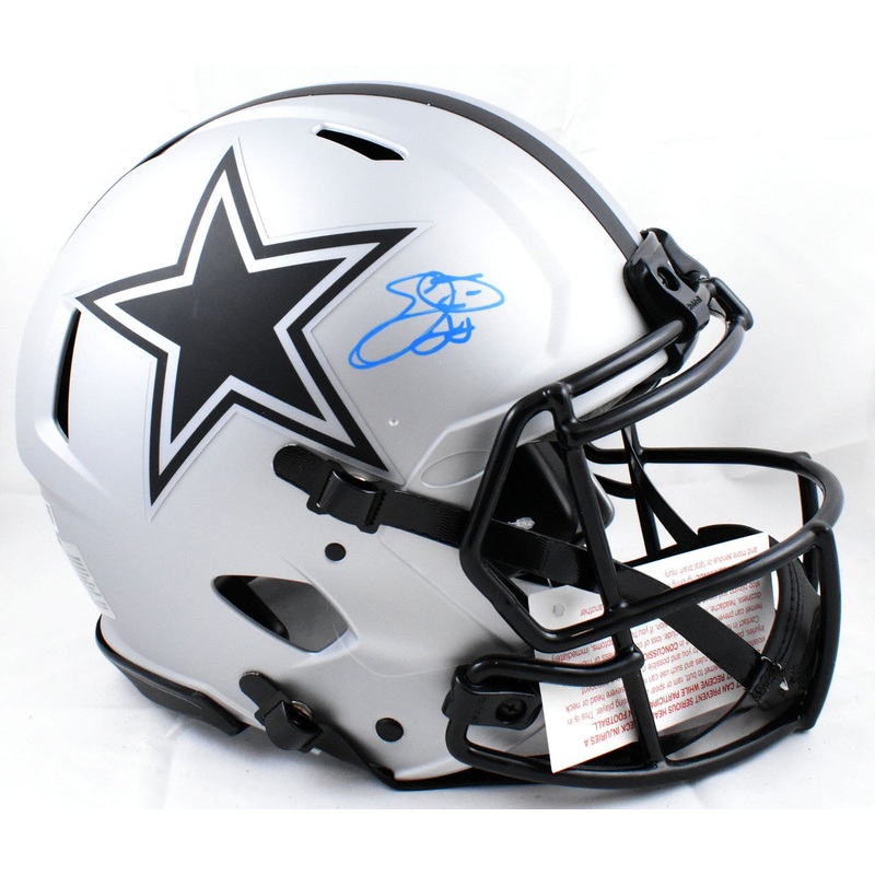Emmitt Smith Signed Dallas Cowboys F/S Rave Speed Authentic Helmet-BeckettW Holo