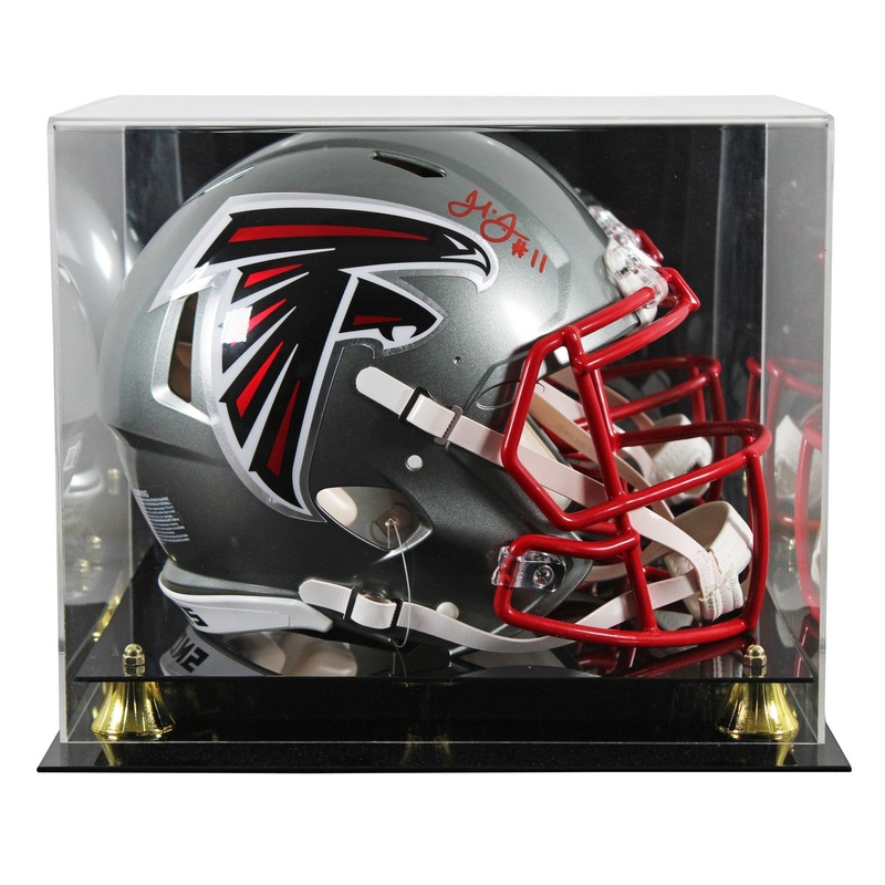 Falcons Julio Jones Signed Flash Full Size Speed Proline Helmet W/ Case BAS Wit