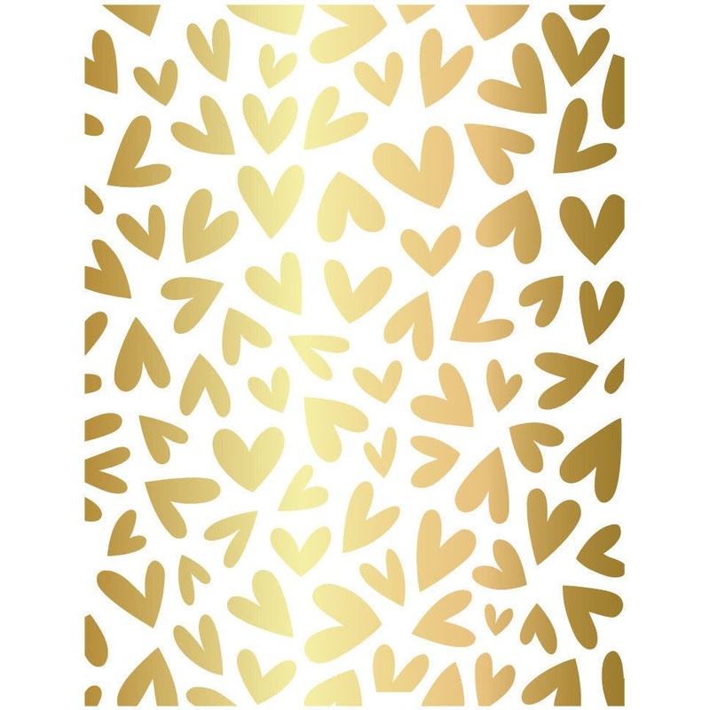Foiled Fluttering Hearts A2 Cover Plate – Retiring!