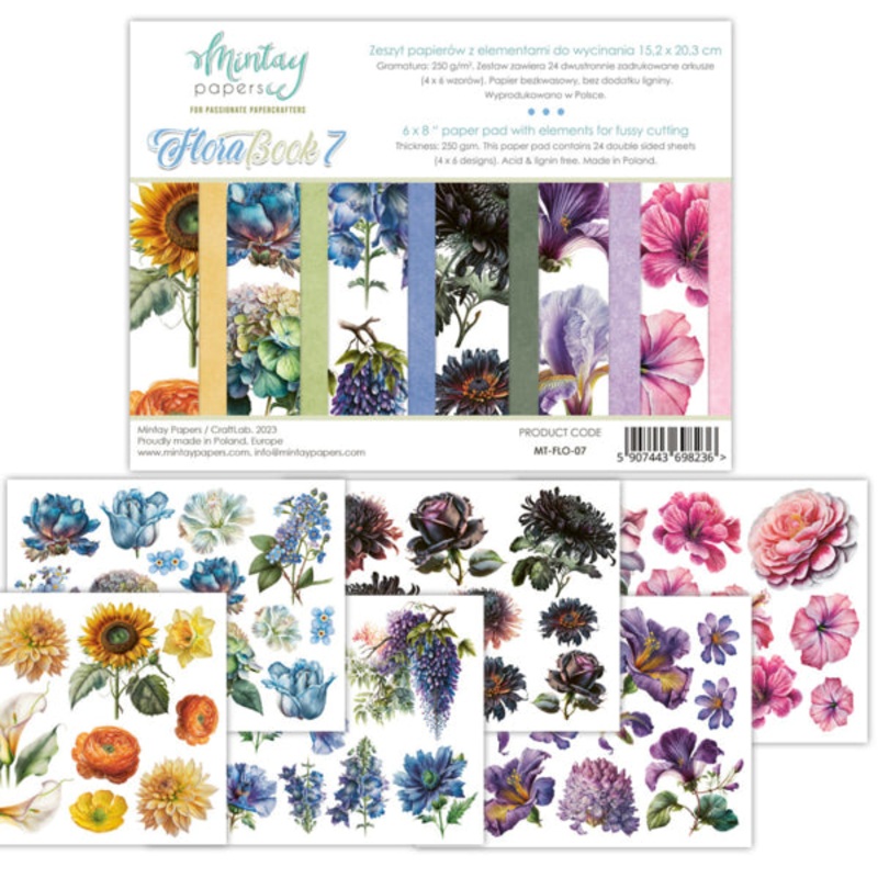 Mintay Papers 6 X 8 BOOK – ELEMENTS FOR PRECISE CUTTING – FLORA 7