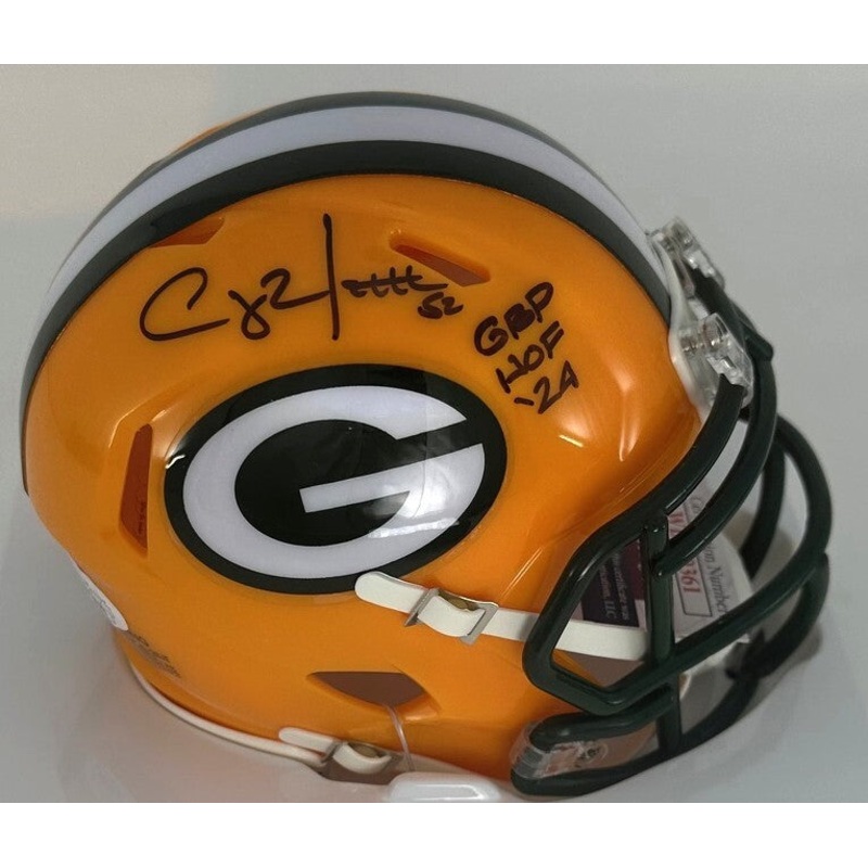 Packers CLAY MATTHEWS Signed Riddell Speed Mini Helmet AUTO w/ GBP HOF – JSA