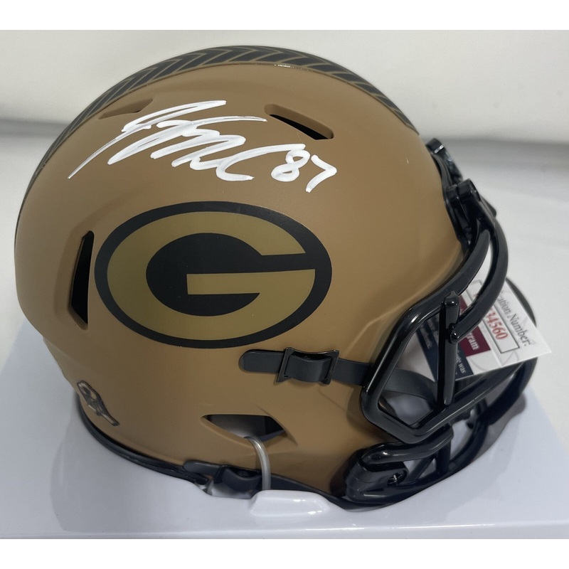 Packers JORDY NELSON Signed Riddell ’23 SALUTE Speed Mini Helmet AUTO – JSA